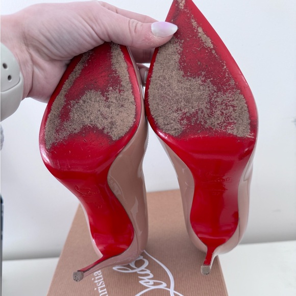 Christian Louboutin pigalle follies 100 patent nude pumps in size 37 - Picture 9 of 9